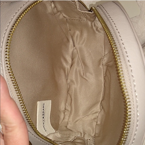 Lucky Taupe Leather Crossbody Bag! - Picture 3 of 3